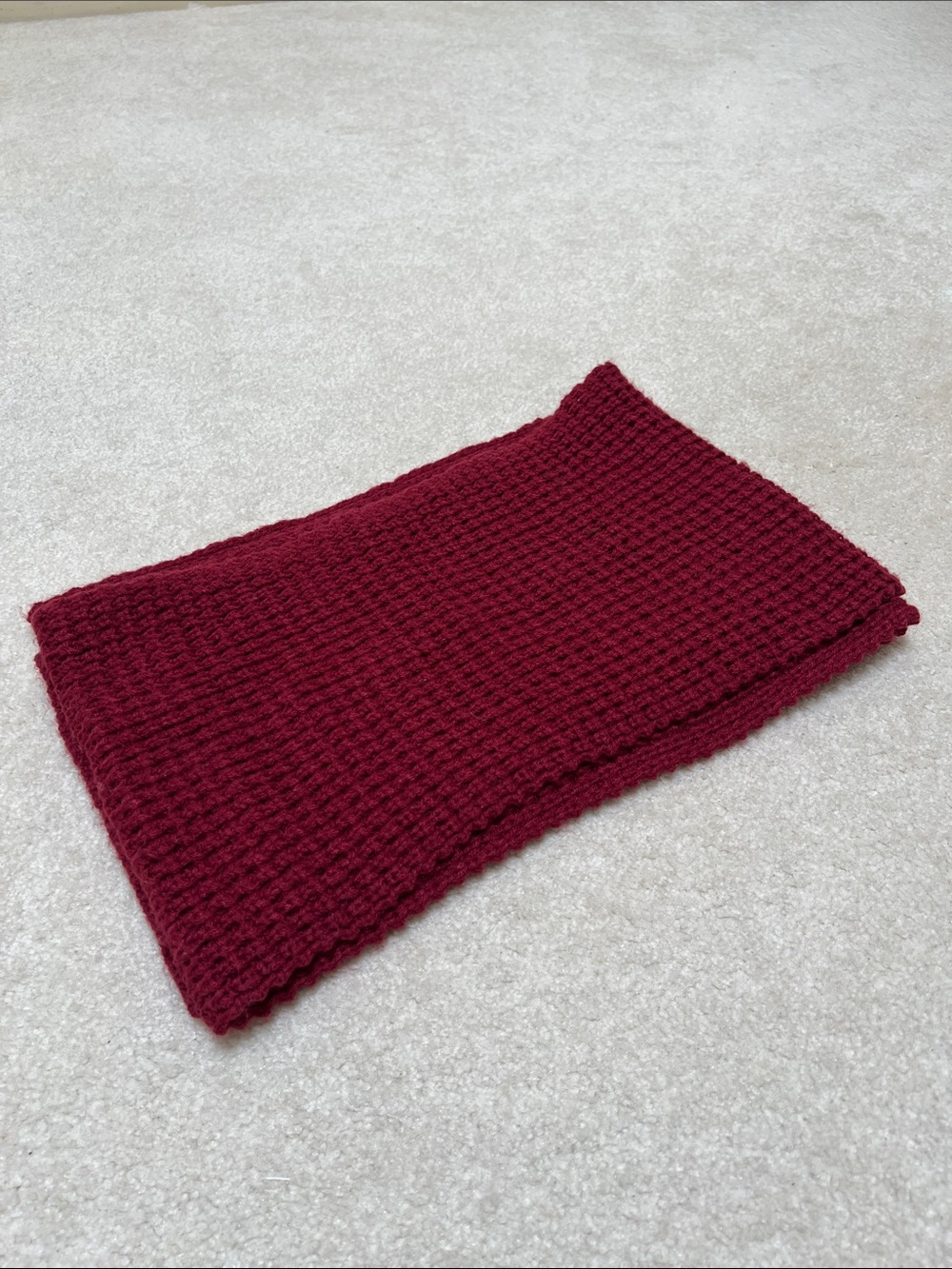 Knit Burgundy Scarf